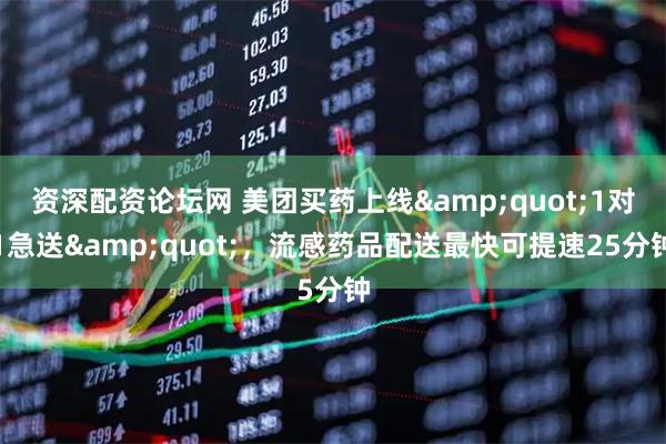 资深配资论坛网 美团买药上线"1对1急送"，流感药品配送最快可提速25分钟